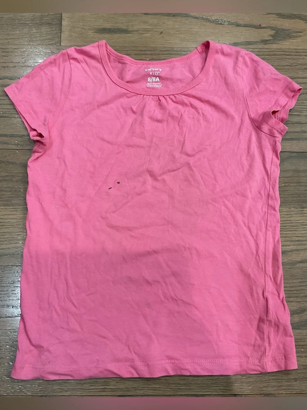 Carter's Girls Pink Short Sleeve Shirt Size 8
